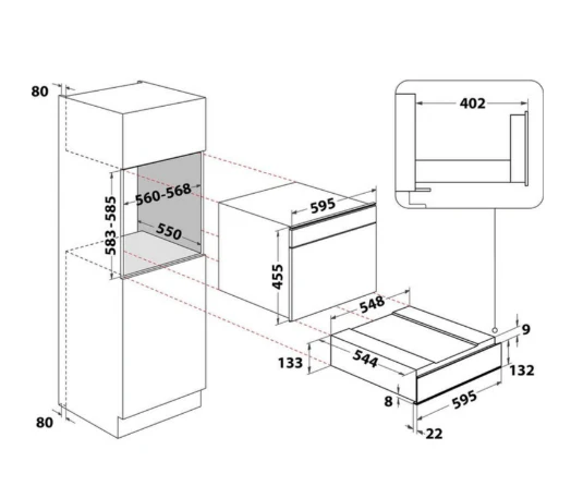 Whirlpool WD 142/XL Built-In Warming Drawer - Image 5