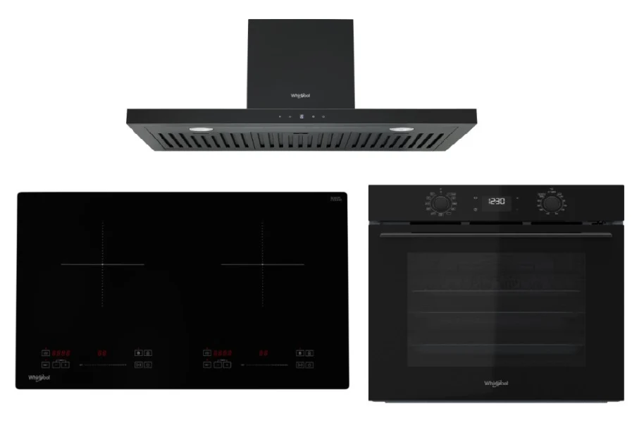 Whirlpool WT9BTABC 90cm Auto Clean T-Box Hood + IWHL7320SC 73cm 2 Zone Built-in Induction Hob + W4 OMK58RU1BA 60cm W COLLECTION Multifunction Oven with Flexi Cleaning - Image 2