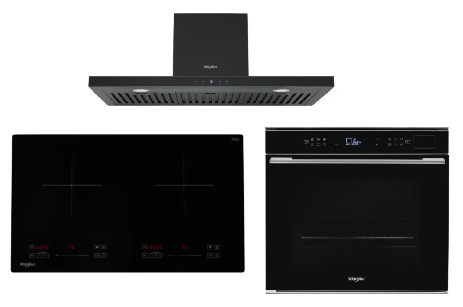 Whirlpool WT9BTABC 90cm Auto Clean T-Box Hood + IWHL7320SC 73cm 2 Zone Built-in Induction Hob + W7 OSPBLAUS 60cm 6TH SENSE Pyrolytic Oven with Assisted SteamSense - Image 2