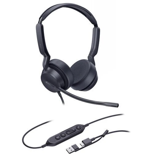 Yealink UH42 Dual Teams Wired Headset USB-C/A Black