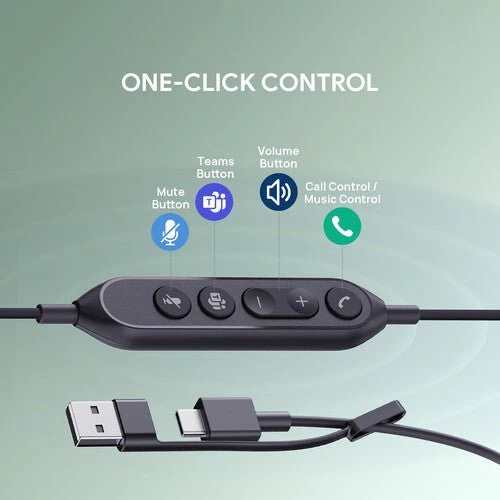 Yealink UH44 Mono Teams Wired USB Headset USB-C/A Black - Image 3