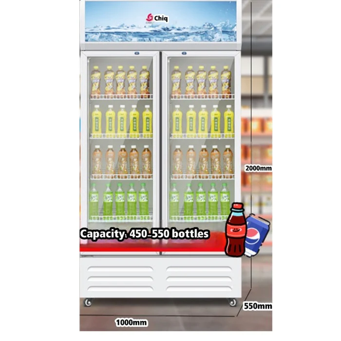 Chigo LSC-598X2SL Beverage Display Cabinet Refrigerator Volume 568 L Double Door White Colour - Image 6